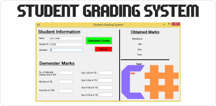 سورس برنامه ساده نمره دهی دانش آموز در سی شارپ